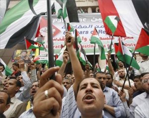 ملف:متظاهرون في مصر يهتفون ضد الاحتلال في الذكرى الستين لنكبة فلسطين.jpg
