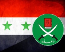 ملف:علم سوريا وشعار الاخوان.jpg