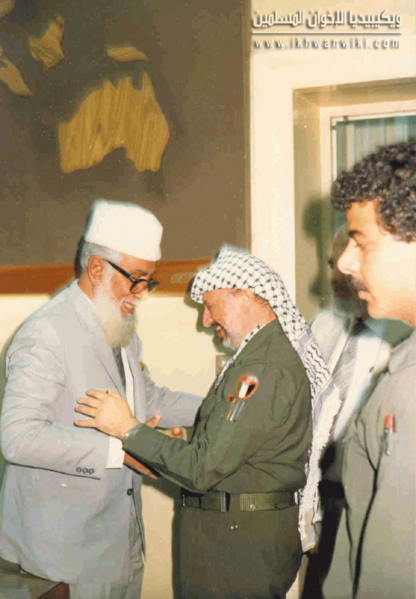 ملف:المرشد-العام-أبو-النصر-وياسر-عرفات-بالتوفيقية.png