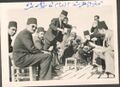 البنا وسعد الوليلي وظافر الشوا وسعد الوليلي وعبده قاسم في ميناء غزة في مارس 1948م.jpg